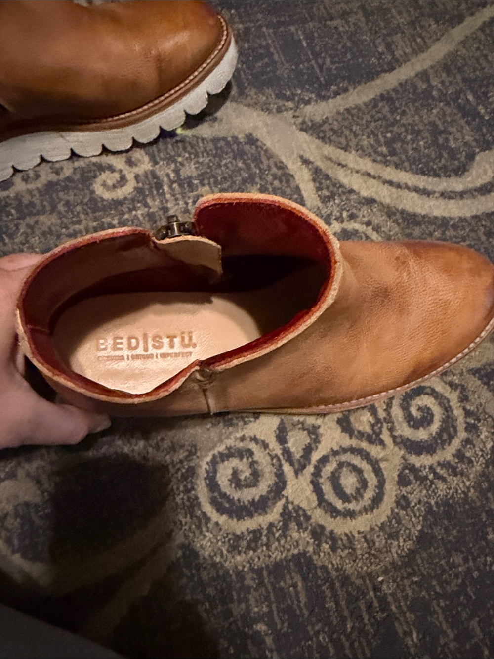 Women’s Bed Stu Tan Leather Chelsea Boots - Casual side zip Ankle Shoes size 8 - Picture 2 of 5